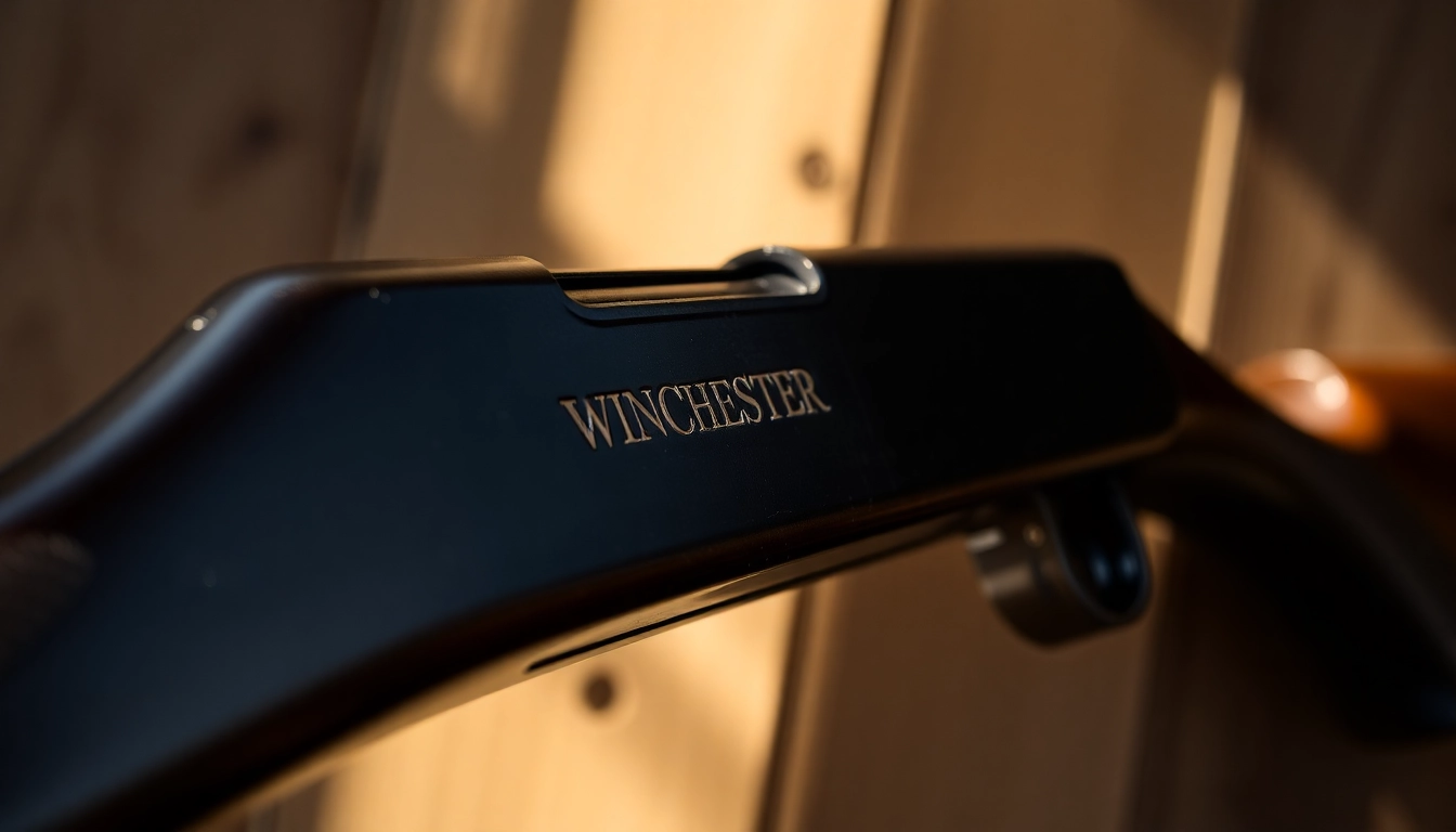 An authentic 32WIN rifle showcasing detailed craftsmanship, positioned on wood with warm lighting for vintage rifle enthusiasts.