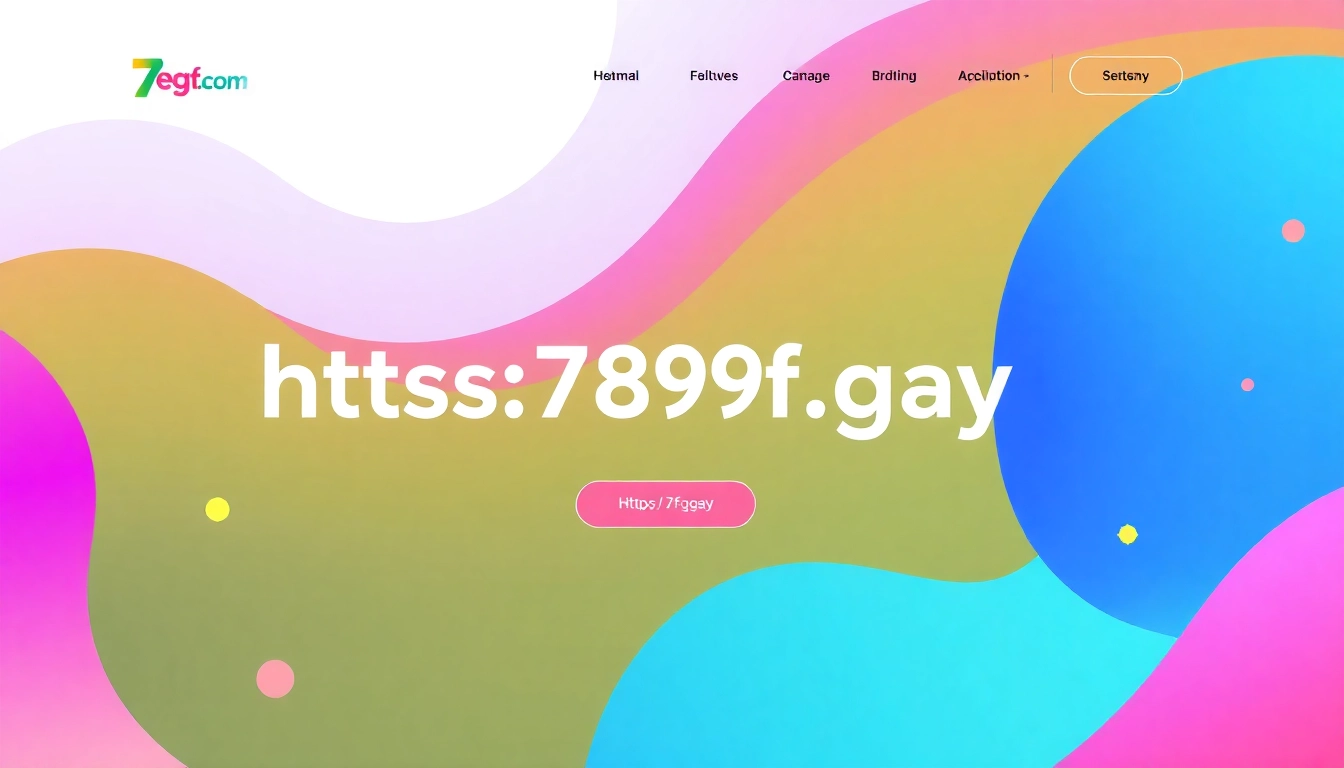 Visually striking homepage design for https://789f.gay emphasizing modern aesthetics, user-friendly interface, and vibrant color palette to attract target audience.