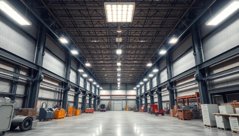 Moderne LED-Industriehalle mit energieeffizienter Beleuchtung