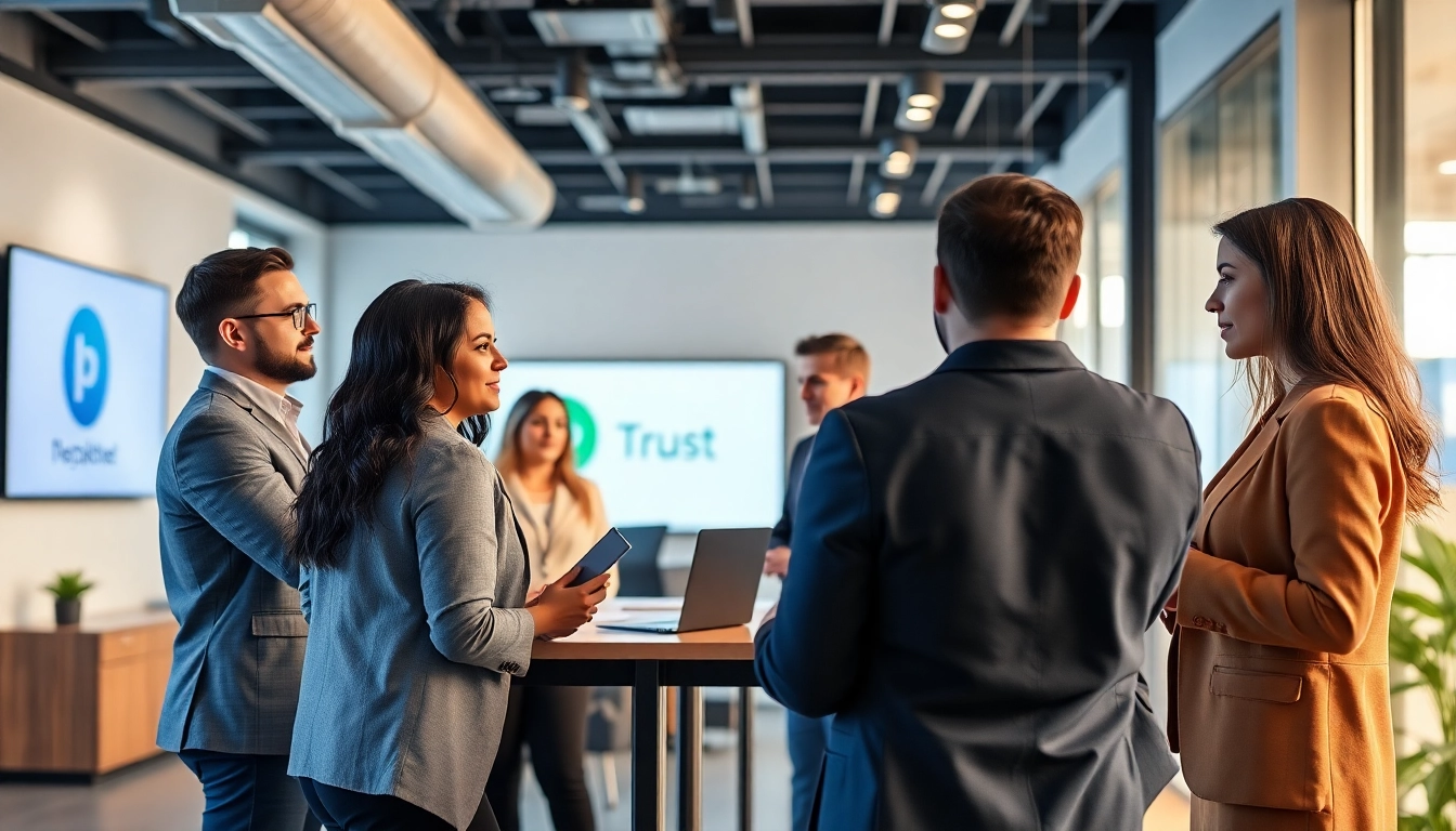 KJC legal team collaborating confidently in a professional office environment to emphasize legal expertise and trustworthiness