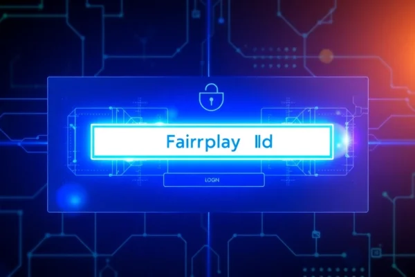Secure Fairplay Id login screen with digital interface and authentication elements for online betting safety.