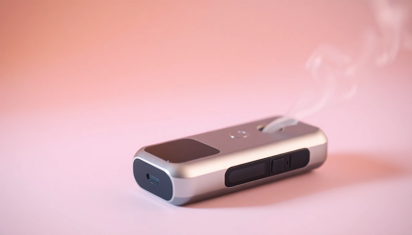 Elektronik sigara cihazı, vapor salınımıyla modern tasarımı vurgulanmış, kullanıcının rahatlığı ön planda tutulan detaylar içerir.