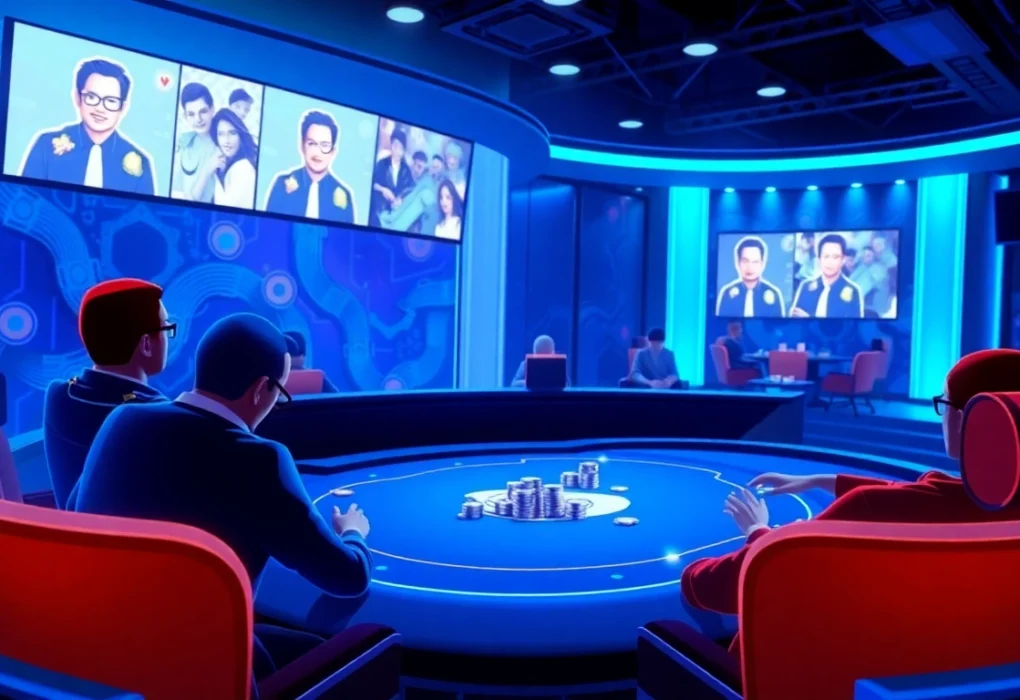 Pokerbros Diamond Union scene showcasing a lively online poker game with players and chips, emphasizing engagement and strategy in a digital environment.