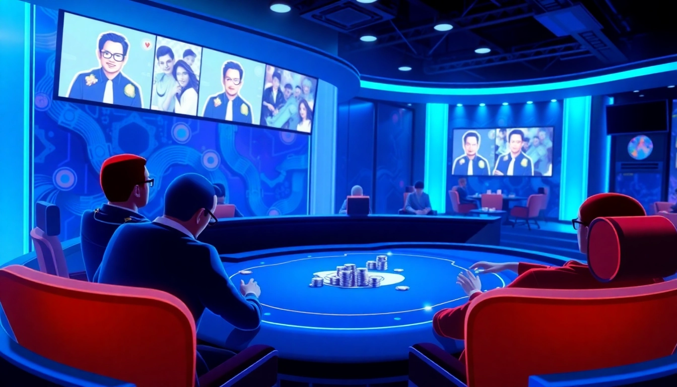 Pokerbros Diamond Union scene showcasing a lively online poker game with players and chips, emphasizing engagement and strategy in a digital environment.