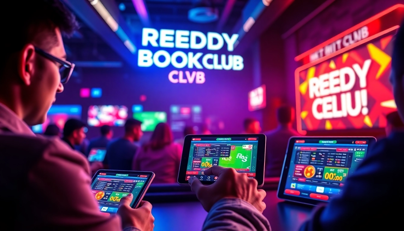Reddy Book Club user engaging in live sports betting on a sleek mobile app with colorful interface highlights.