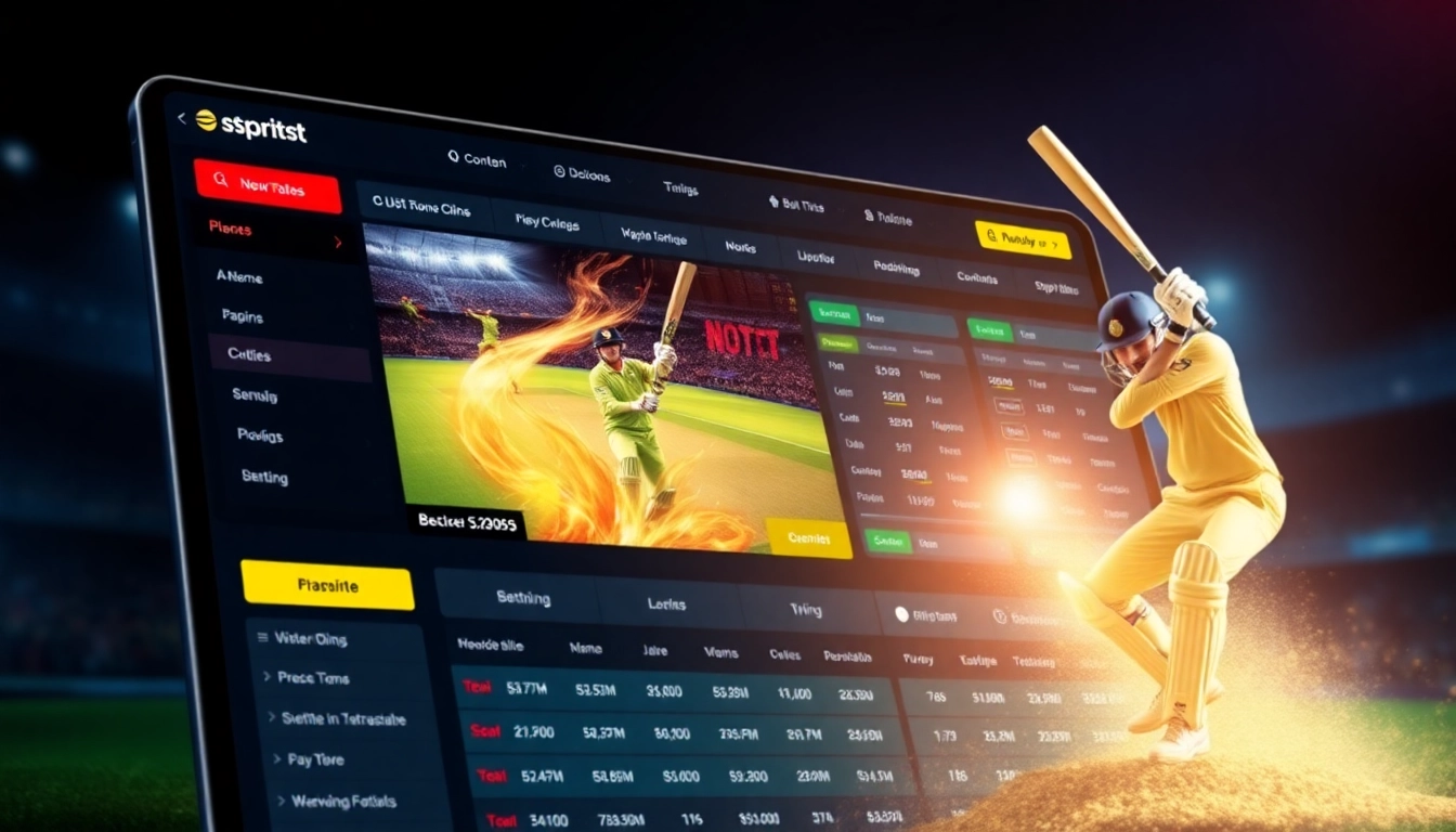 Cricbet99 com online cricket betting platform with active user interface and sports graphics