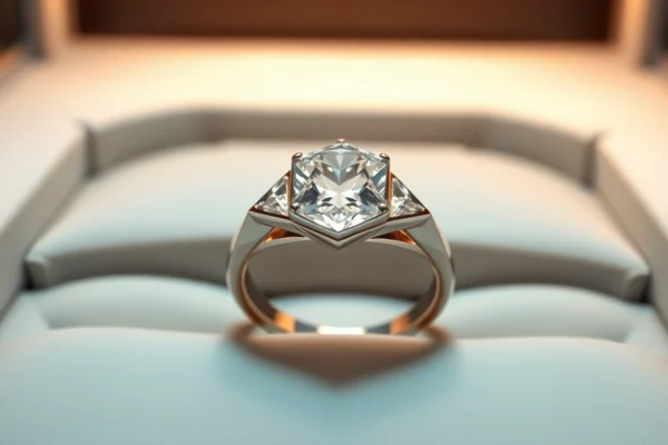 Elevate Your Love with Modern Engagement Rings That Define Style Visual of a modern engagement ring showcasing sleek design and contemporary style, perfect for