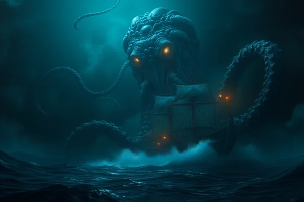 Unveiling the Secrets of Kraken Entry: History, Sightings, and Modern Insights Ancient Scandinavian illustration of showing giant Kraken tentacles wrapping a ship