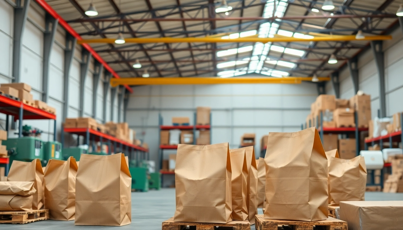 High-quality torba papierowa being filled with organic produce for eco-friendly packaging process