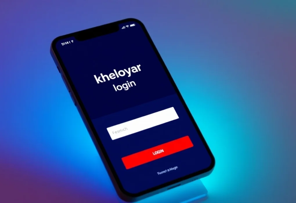 Kheloyar login page showing secure login form with a user-friendly interface and mobile device view