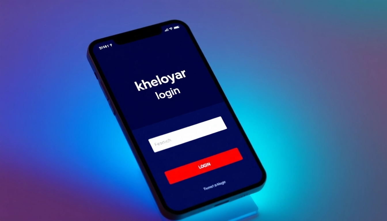 Kheloyar login page showing secure login form with a user-friendly interface and mobile device view
