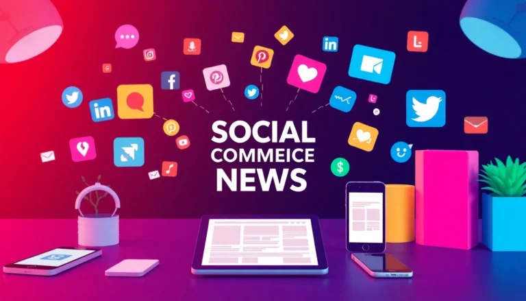 Social commerce news platforms analysis dashboard with trending topics and social media updates