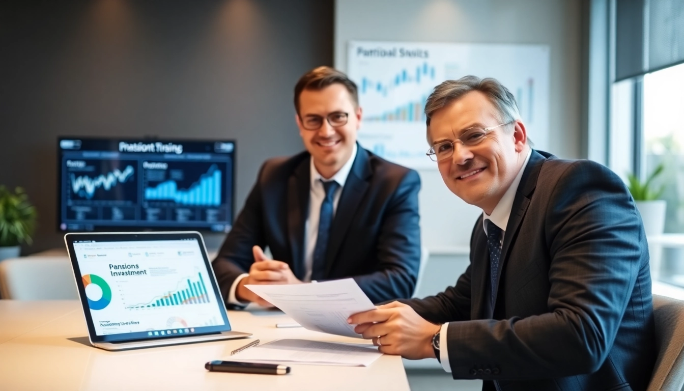 Pensions Investment Guide Expert financial advisor explaining key retirement investment