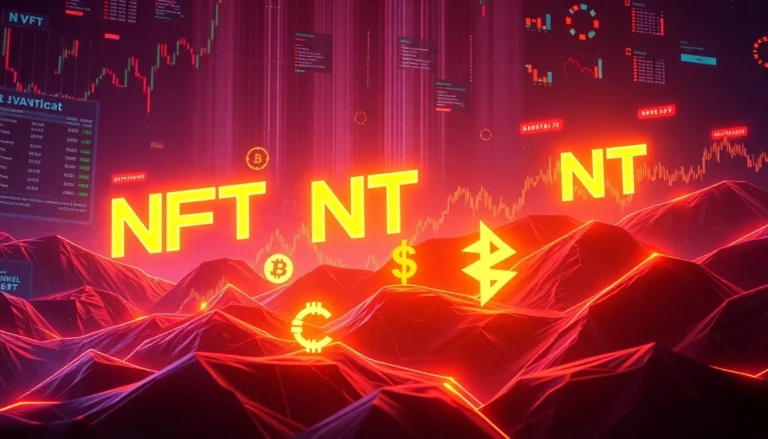 NFTs Latest News update showing digital assets, charts, and headlines for blockchain